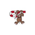(image for) Bunny Candy Cane Critter